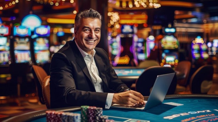 Meja roulette live dealer winnertoto menampilkan roda mekanis asli dan dealer profesional